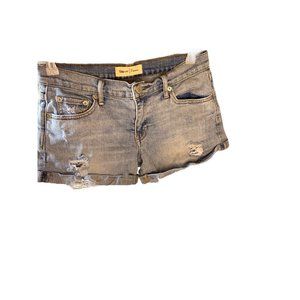 Women''s Gap distressed light wash jean shorts 25 XS mid rise